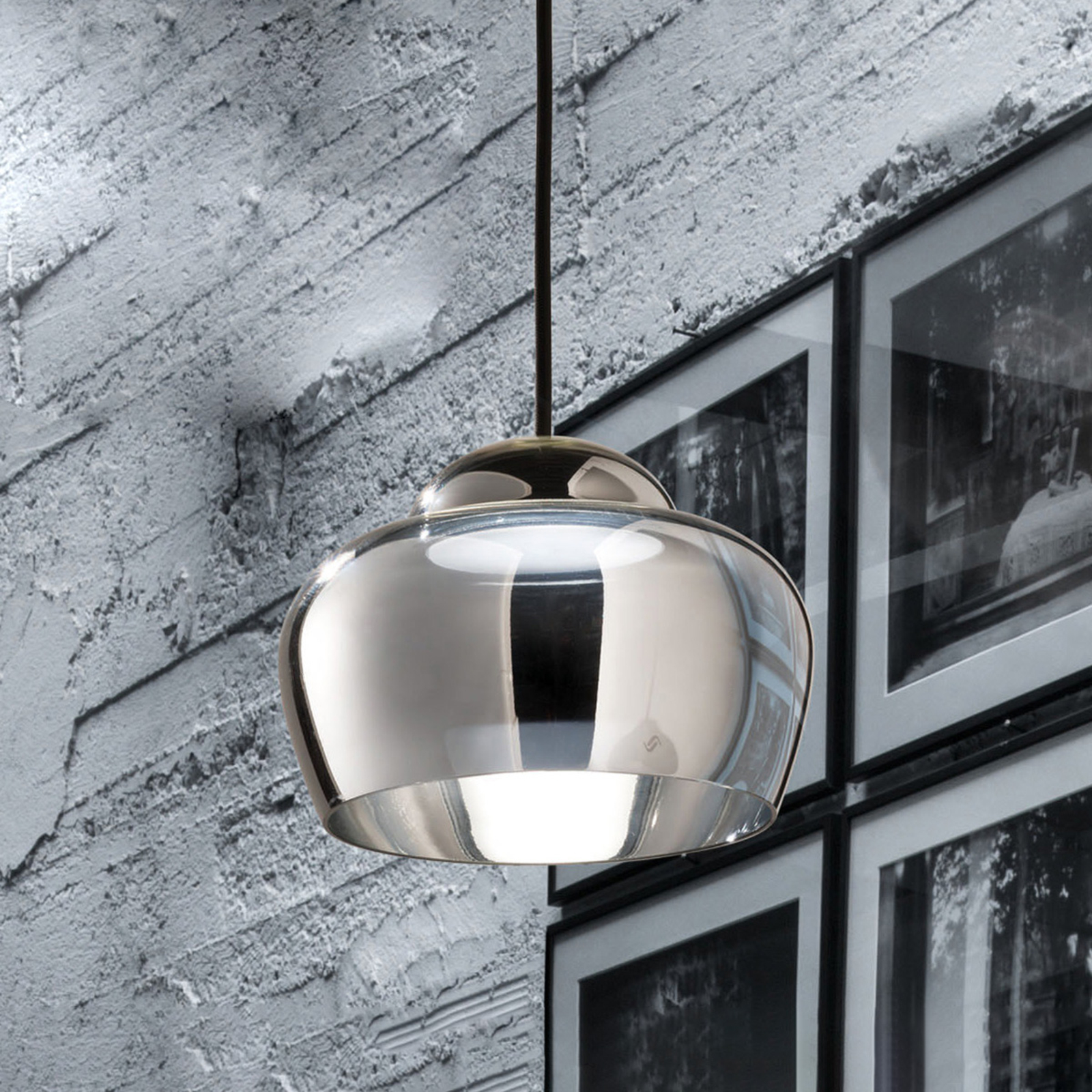 LED-Hängeleuchte Cristallina, 2.700K, phase cut