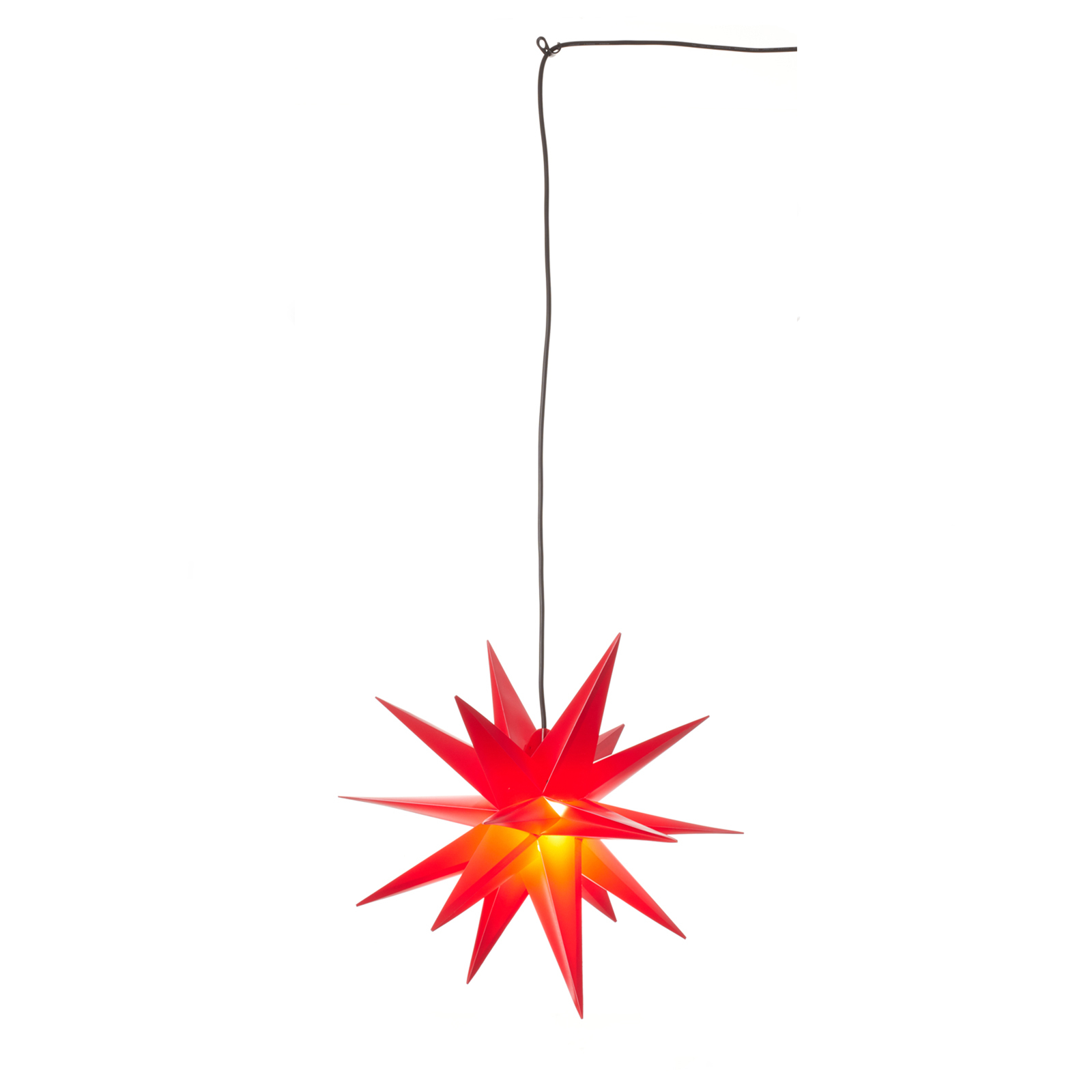 Stern Ganesha 18-zackig für Außen in Rot