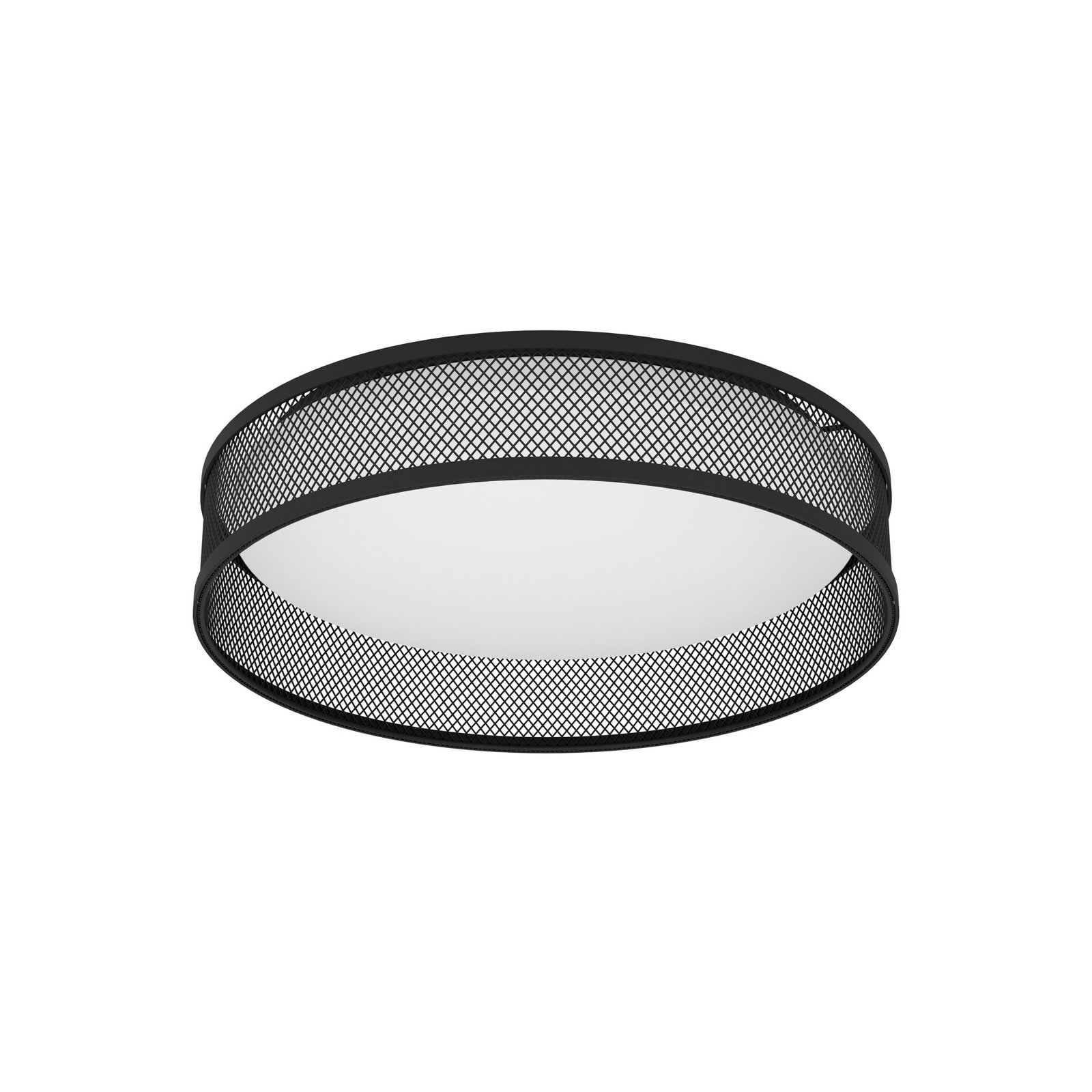 LED-Deckenlampe Luppineria Stahlgeflecht, schwarz