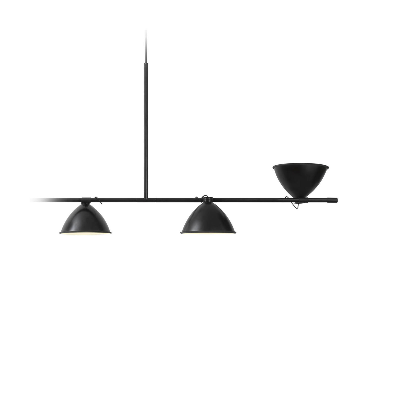 Nemo hanglamp LBB01, zwart, 4-lamps, aluminium