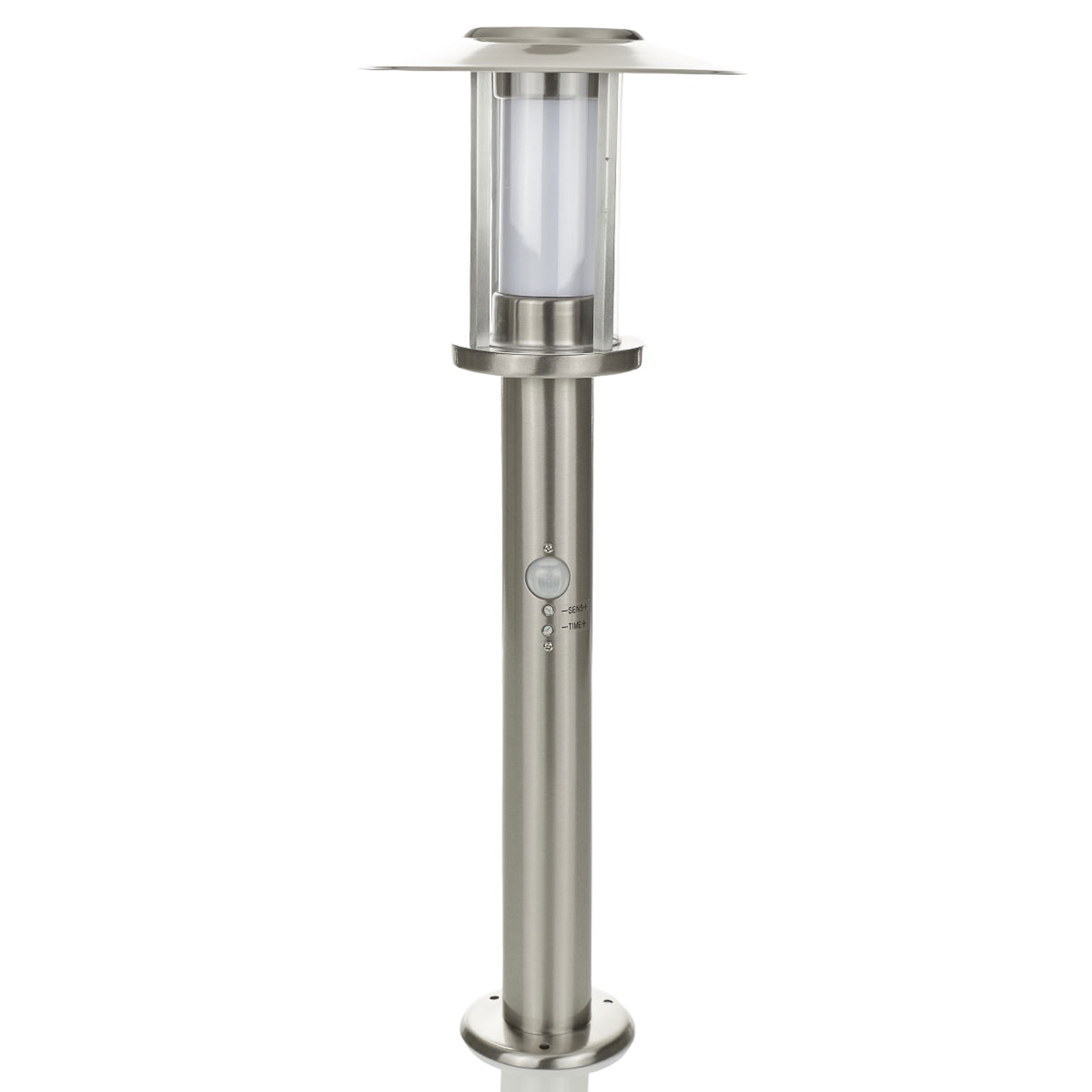 LED-sockellampa Gregory, rostfritt stål, sensor