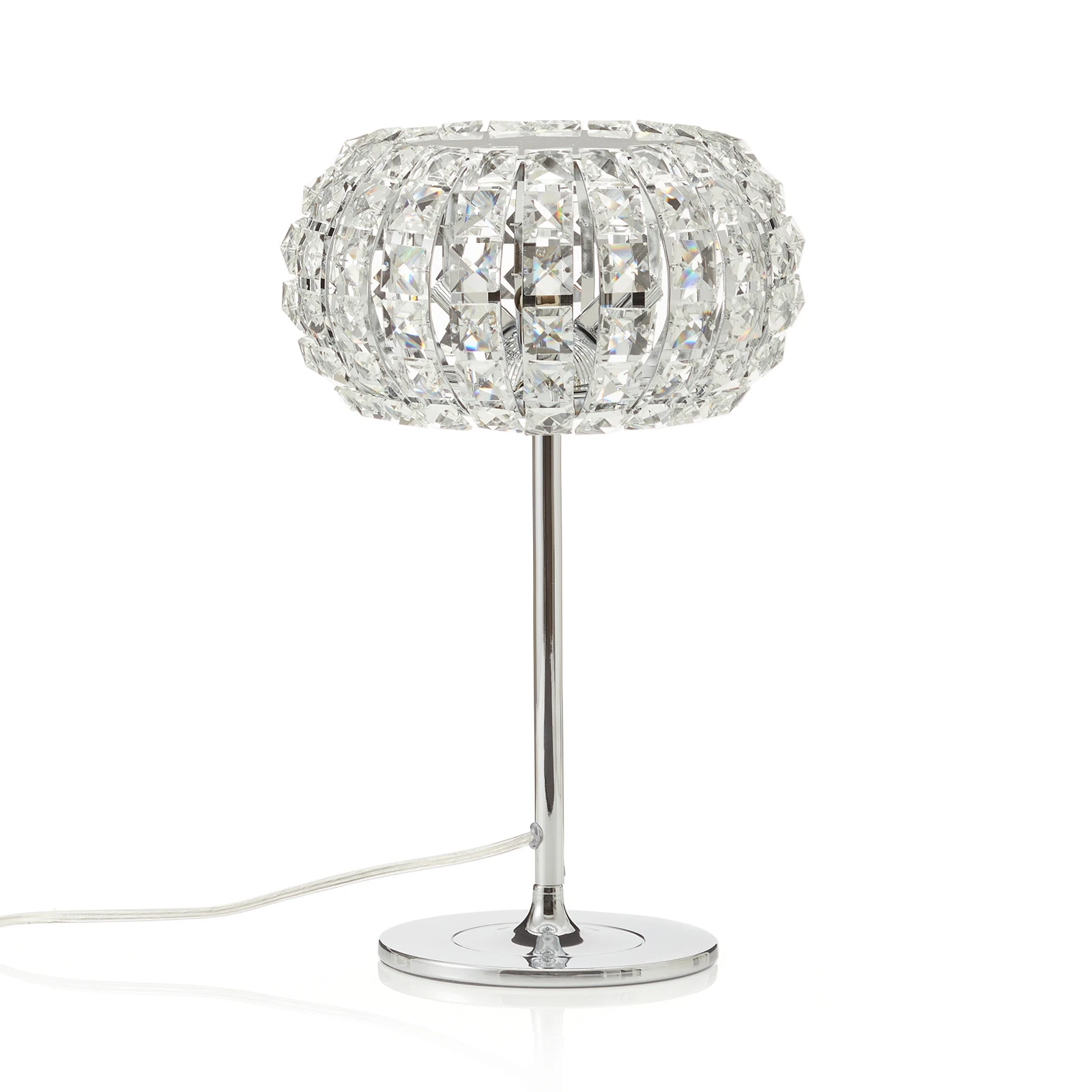 Tafellamp DIAMOND met kristallen, 24 cm