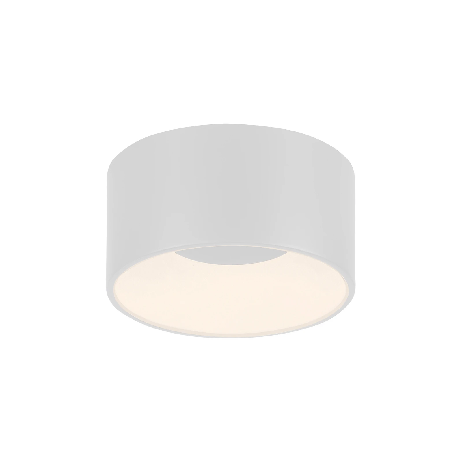 JUST LIGHT. Tanika plafondlamp, wit, Ø 16 cm, dimbaar