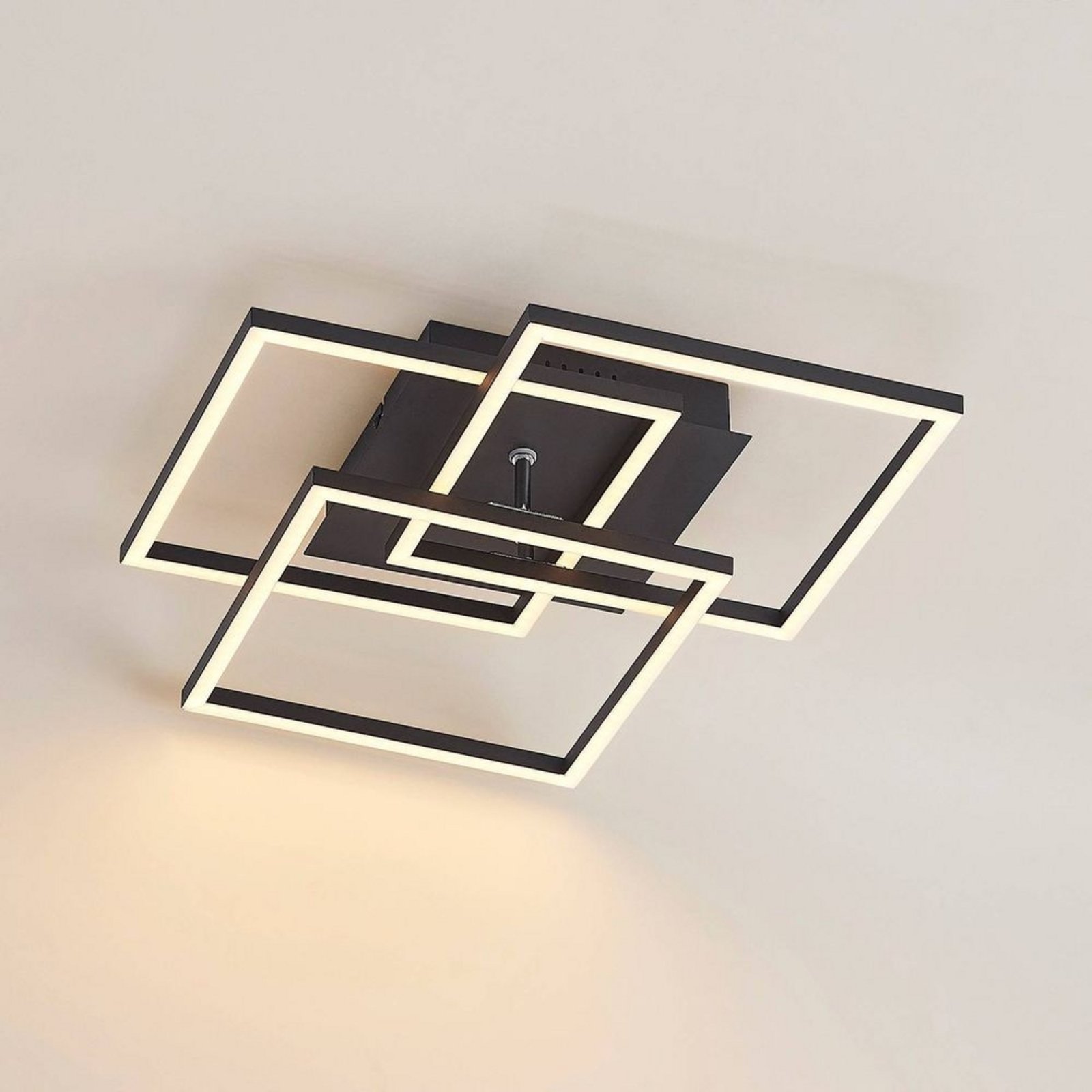 Qiana Square Plafonieră LED Black - Lindby