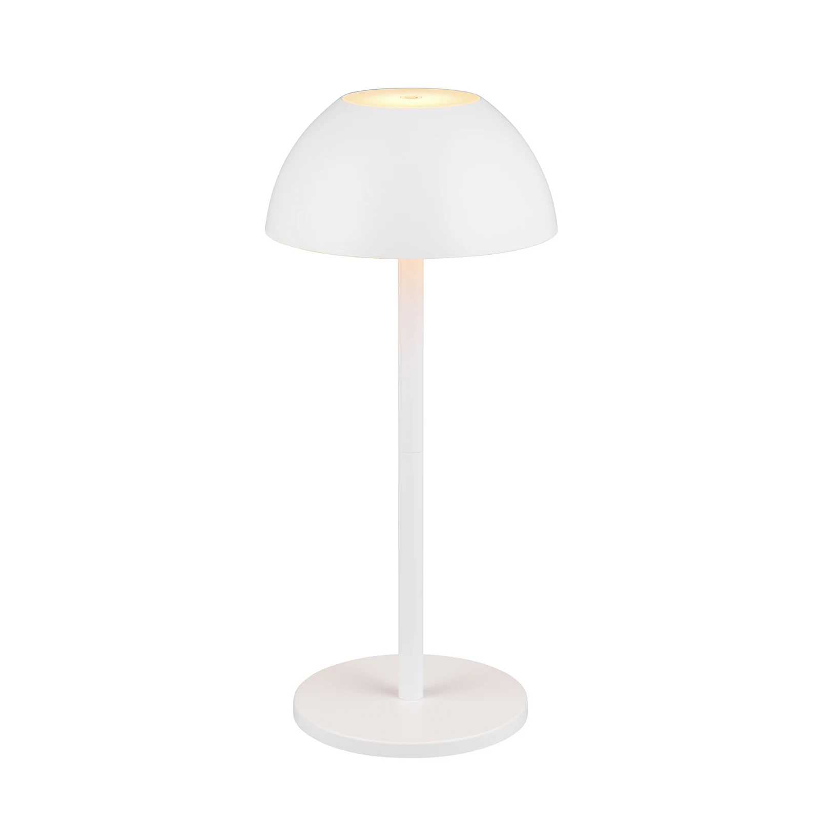 Ricardo LED uzlādējama galda lampa, balta, augstums 30 cm, plastmasas