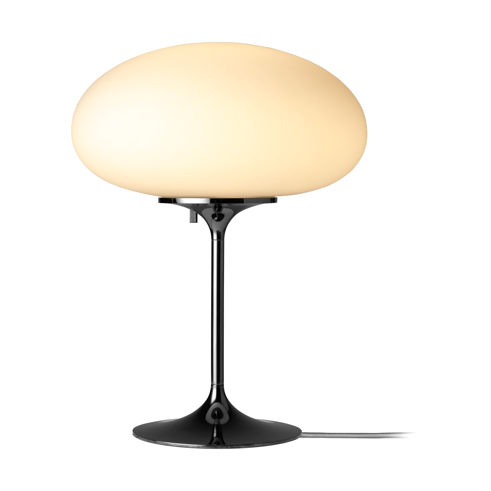 GUBI Stemlite table lamp, black chrome, 42 cm
