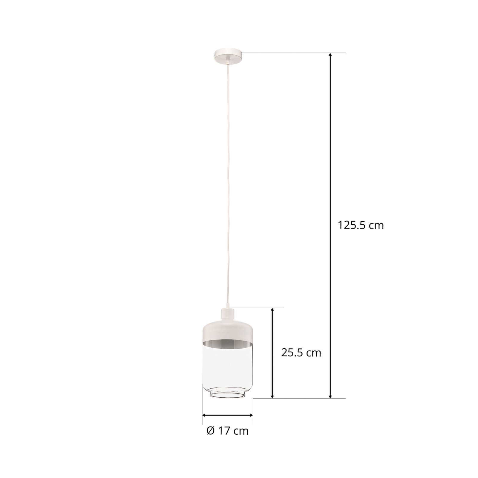 Závěsné svítidlo Monochrome Flash čirá/bílá Ø 17cm