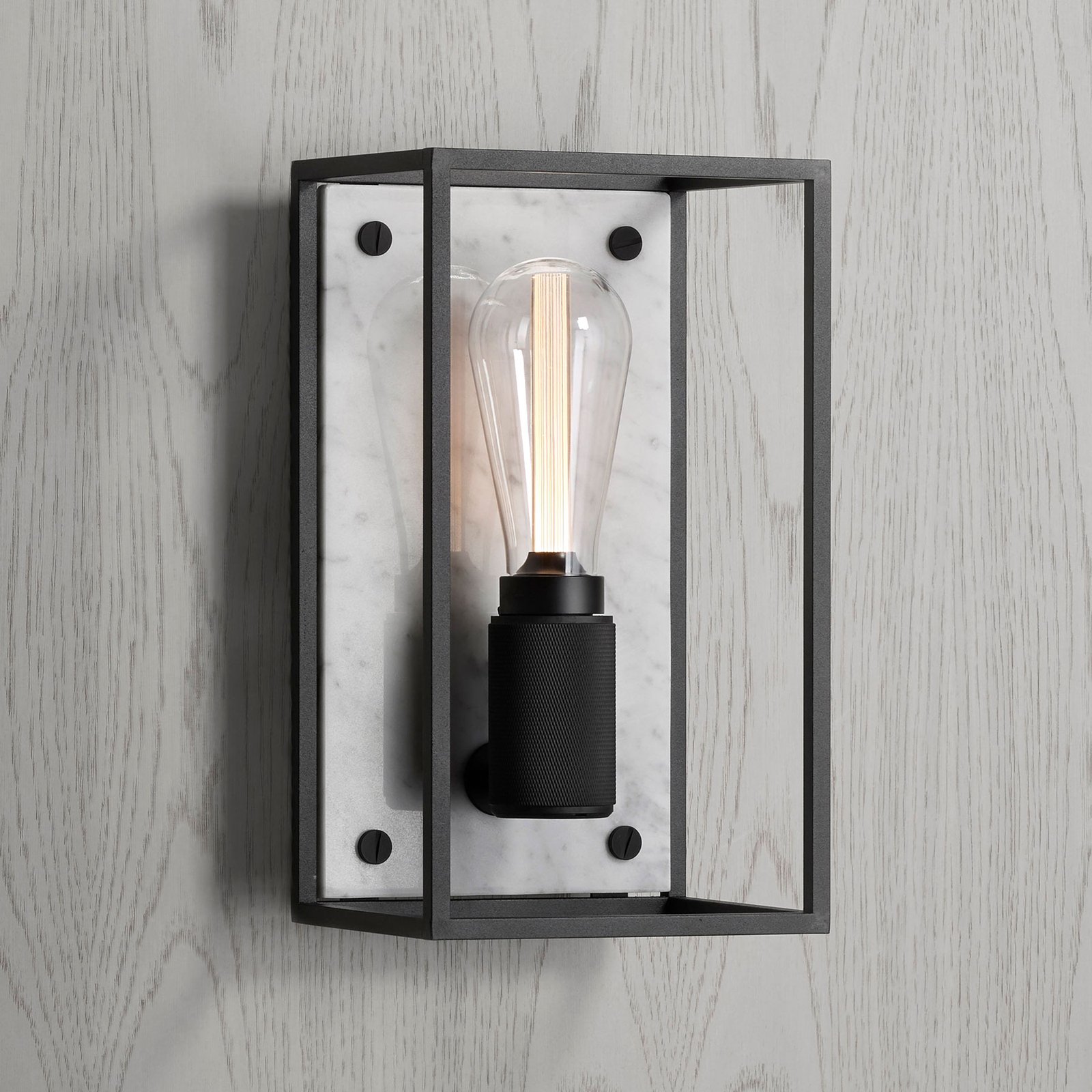 Caged Wall medium væglampe marmor hvid - Buster + Punch