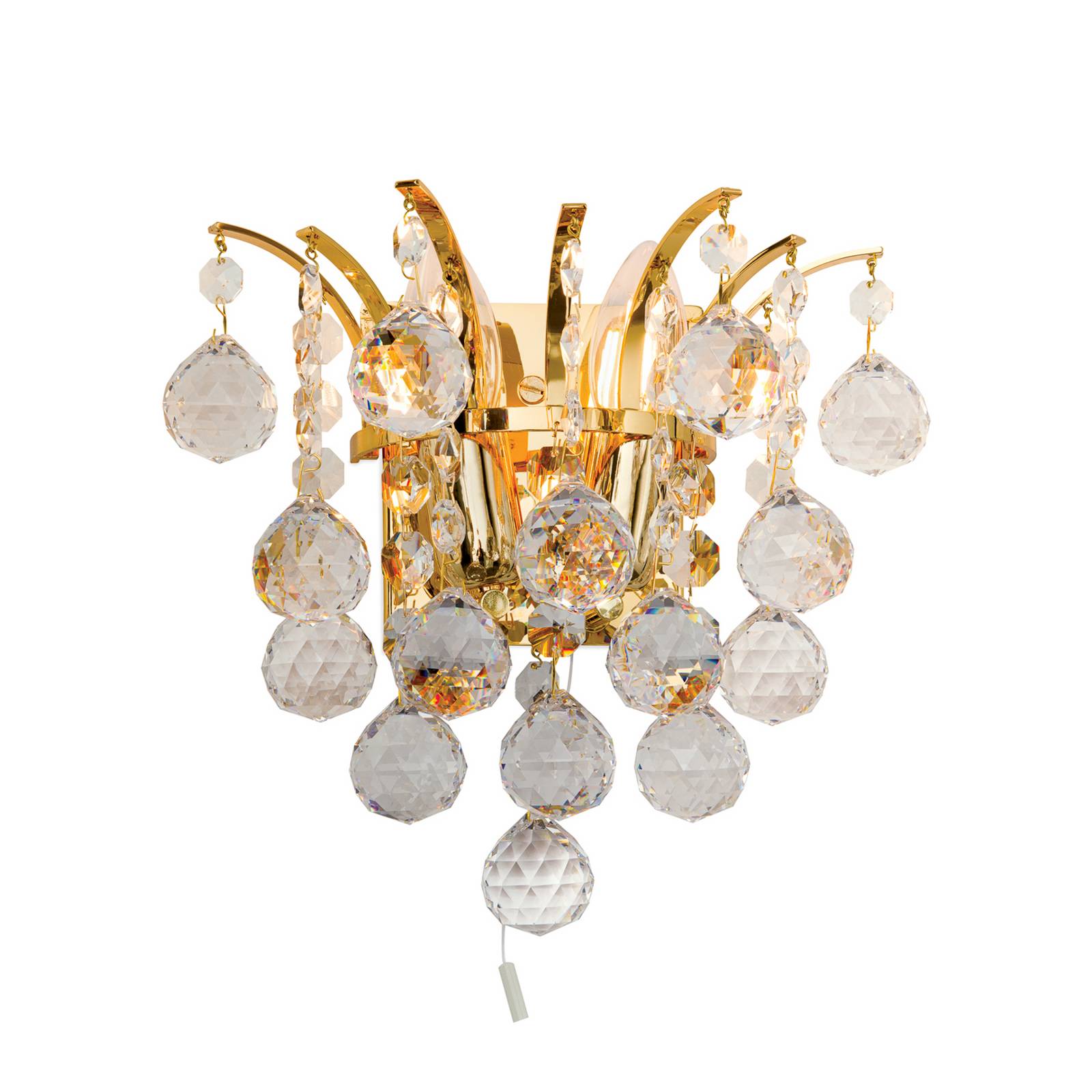 ORION Goldene Kristallwandleuchte LENNARDA