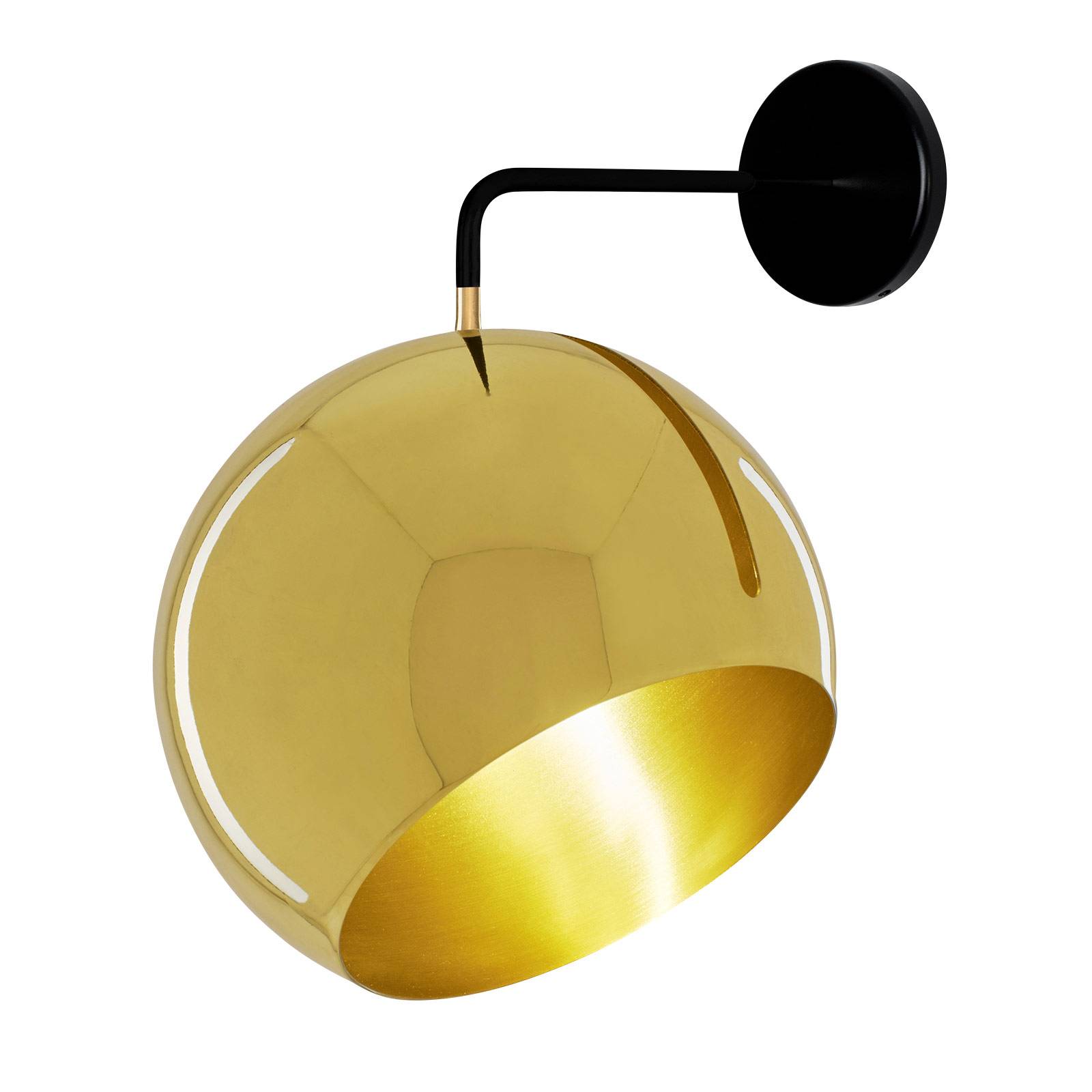 Nyta Tilt Globe Wall Brass applique