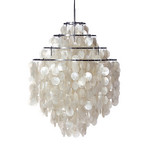 Fun 0DM Pendelleuchte Creme/Chrom Perlmutt E27 - Verpan