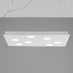 Hoekige LED hanglamp Quarter, wit