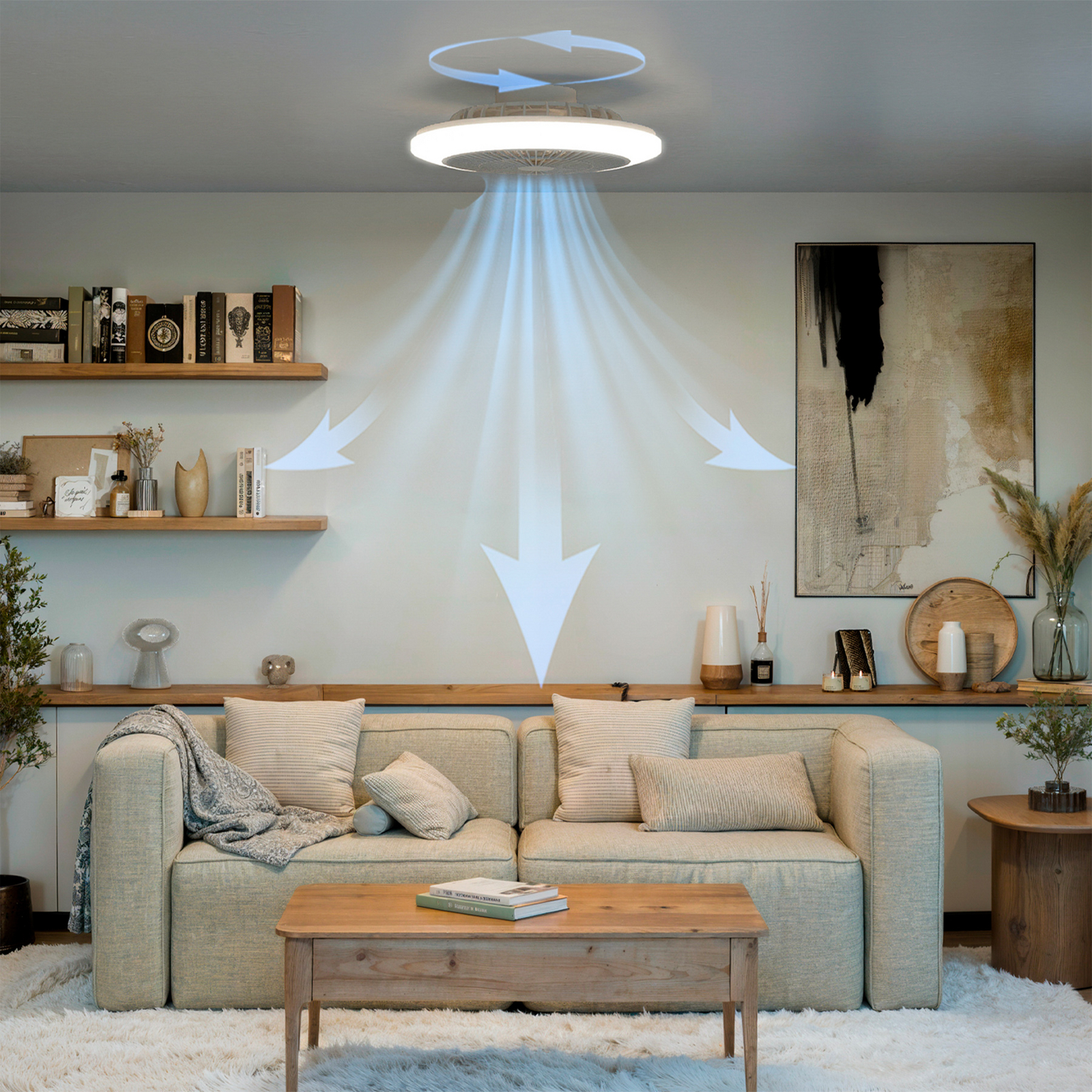 Philips Amigo LED stropni ventilator, bijeli, 48 cm, CCT, RGB