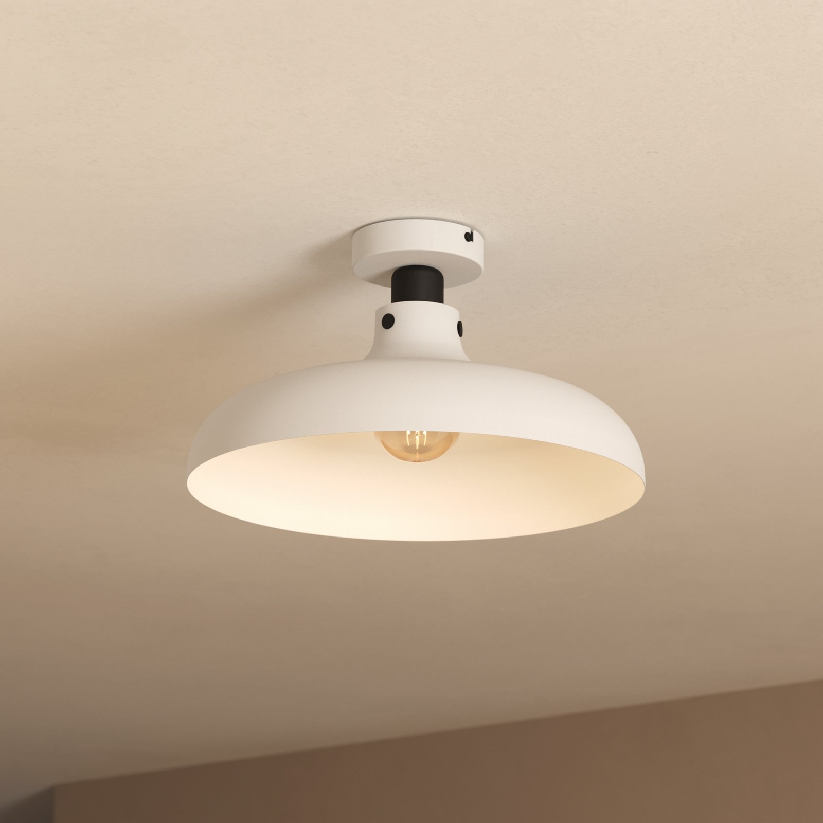 Matlock ceiling light, Ø 38 cm, grey/black
