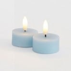 LED-Teelicht Sille, blau, Wachs, 2er-Set, Batteriebetrieb