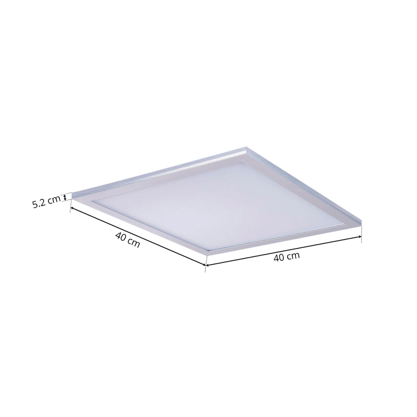 Livel LED Plafonieră CCT 40x40 White/Silver - Lindby