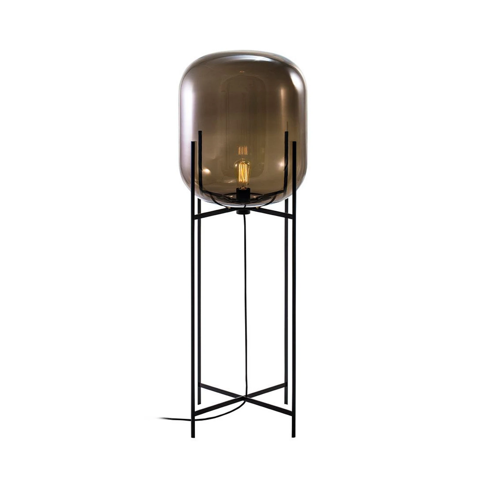 pulpo podna lampa Oda Big, dim siva/crna, visina 140 cm