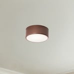 Cleo ceiling light, Ø 20 cm, IP54, copper-coloured, metal, E27