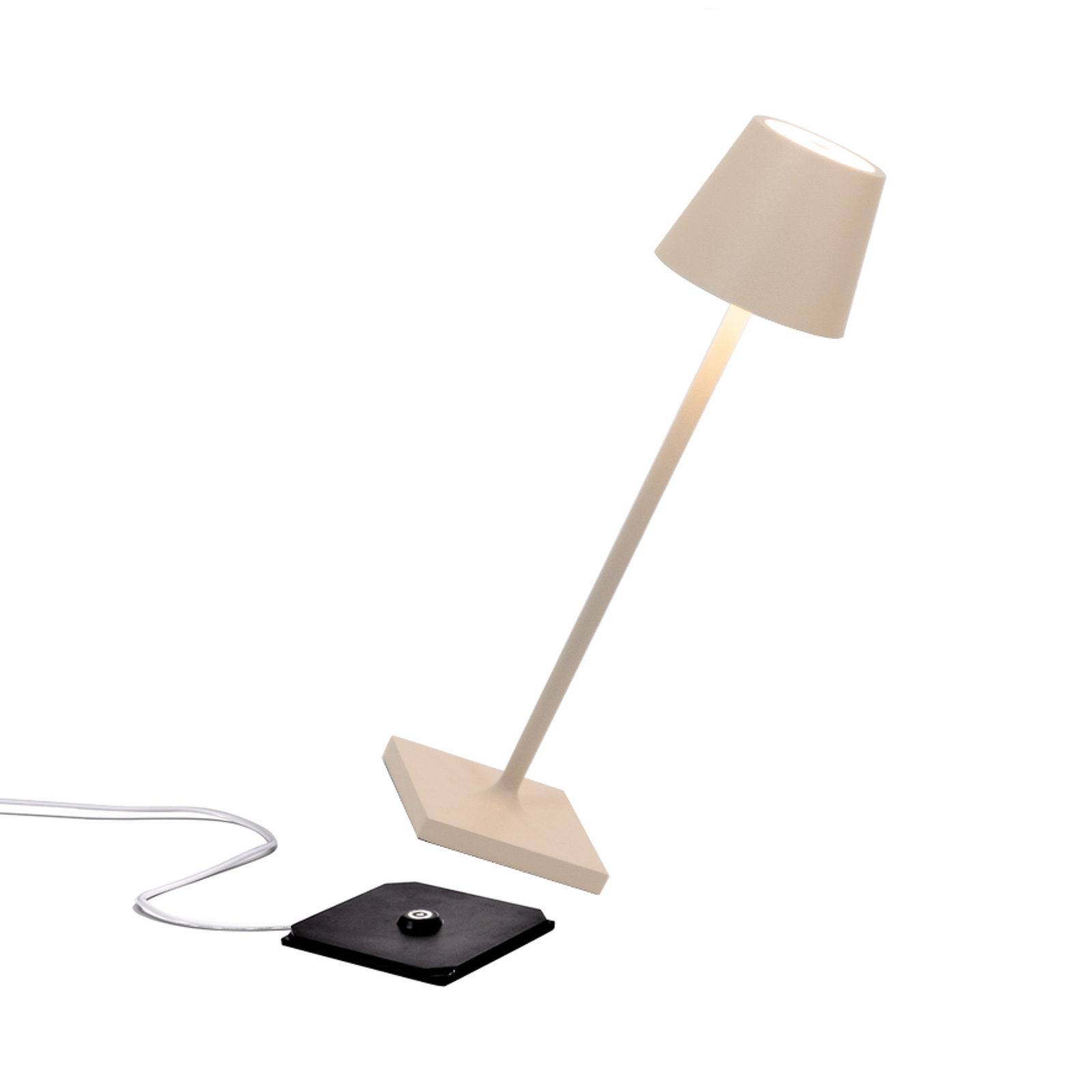 Zafferano Poldina micro lampada accu IP65 sabbia