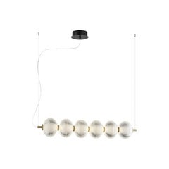 Závěsné svítidlo Pellucid LED, bronzová barva/čirá, 6 žárovek