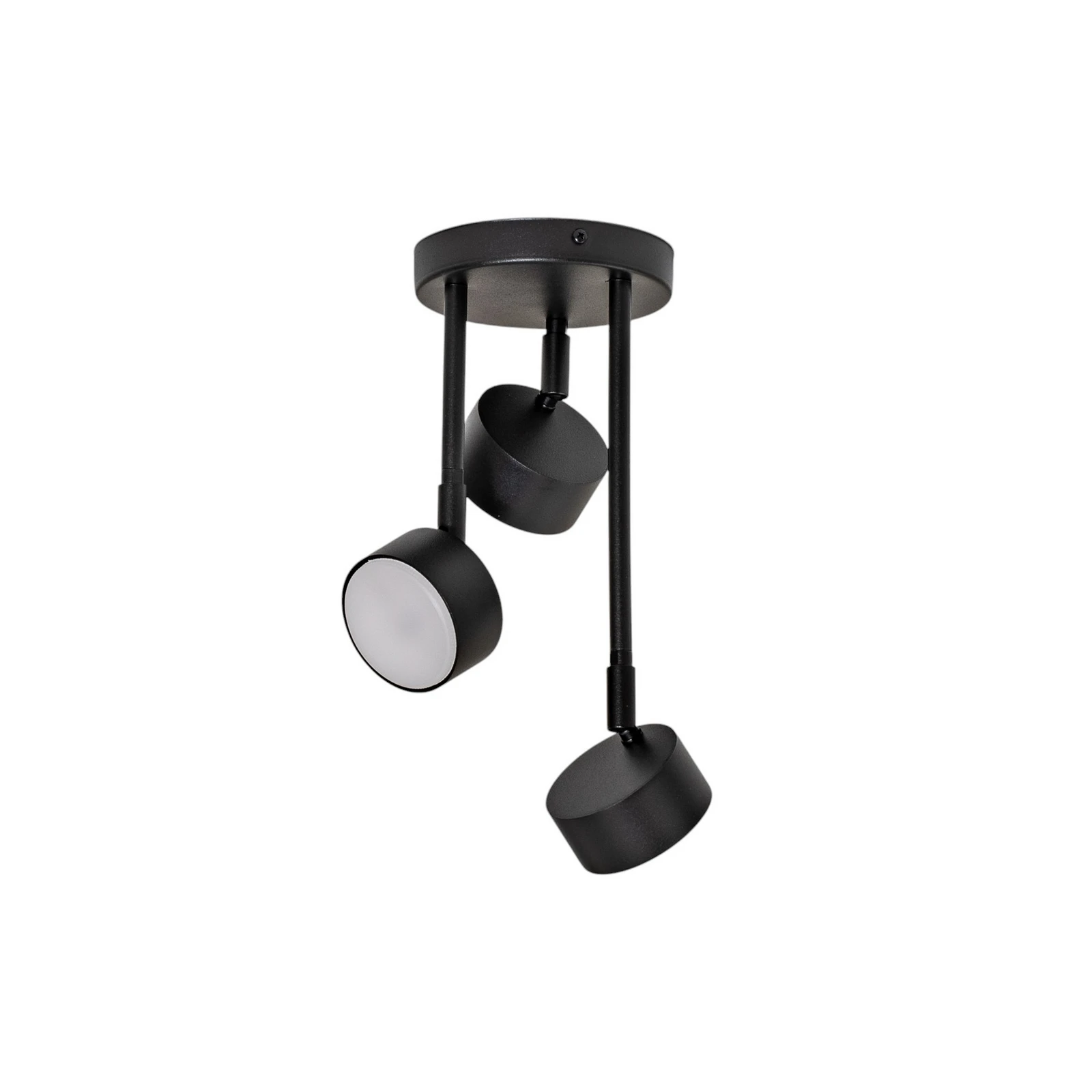 Plafondspot Nemo, 34 cm, 3-lamps, zwart, beweegbaar, GX53