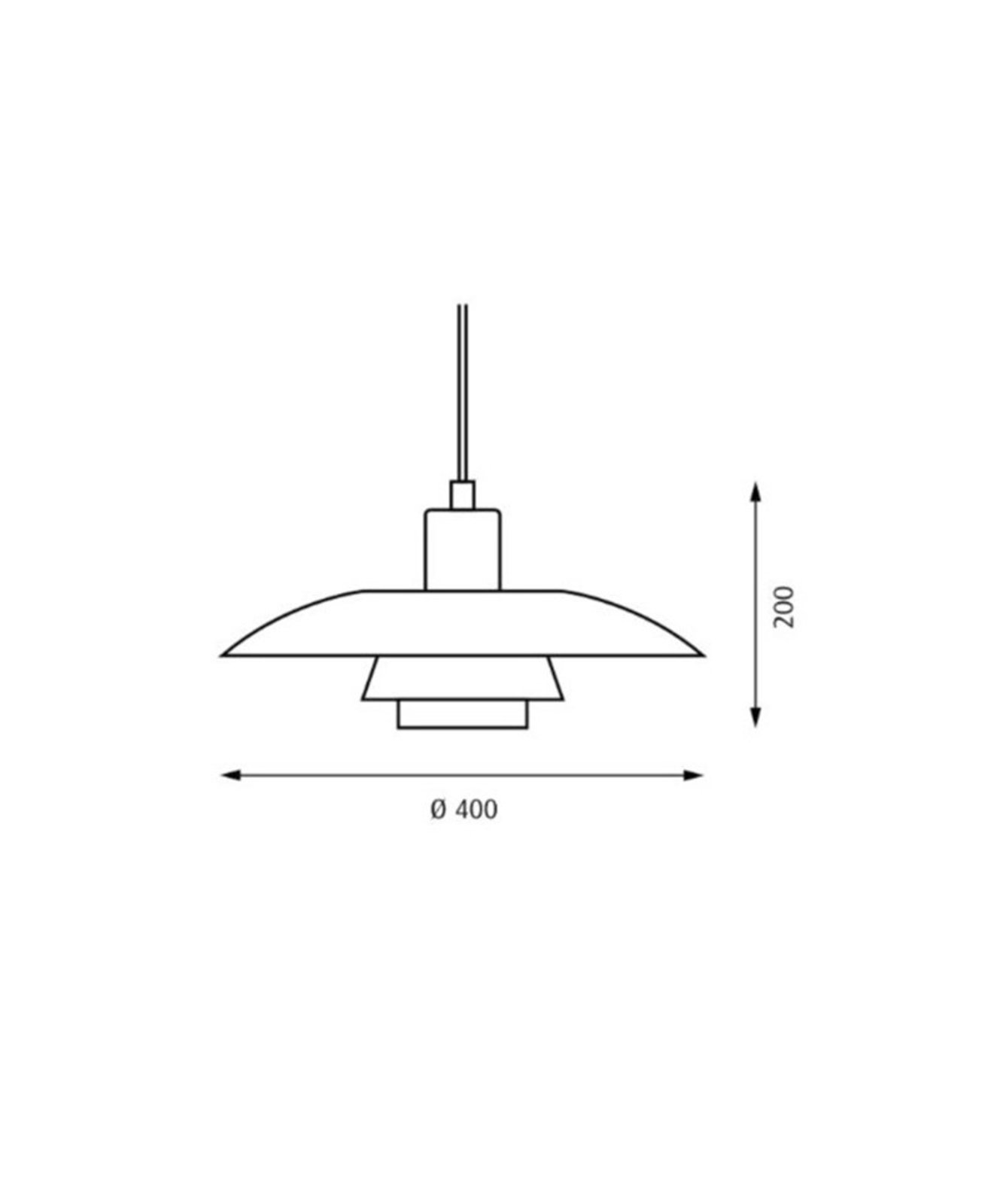 PH 4/3 Lampada a Sospensione Piano Inferiore Bianco Modello nuovo - Louis Poulse