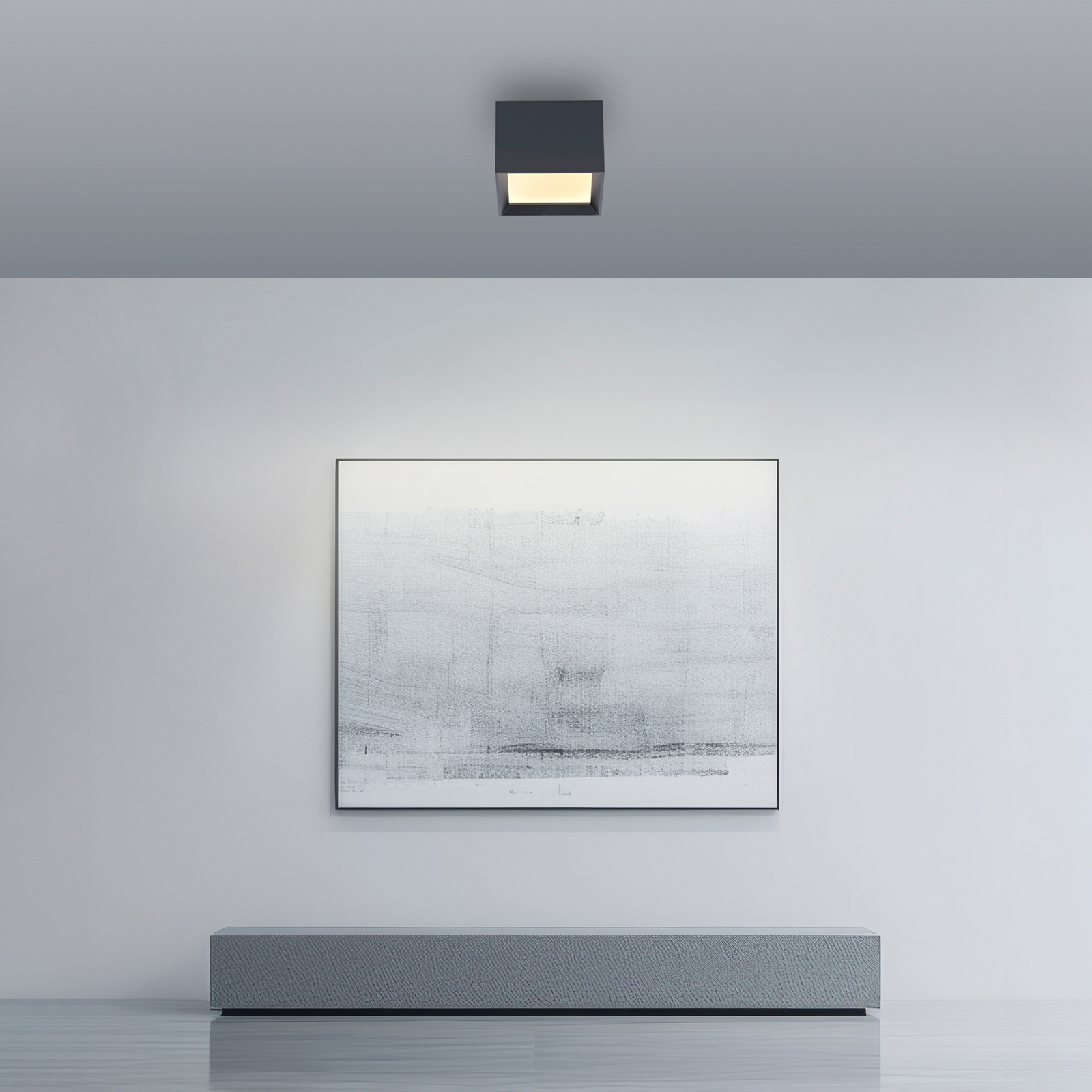 LED-stropna svetilka PURE Manhatten, mystic grey, 1-žarilna, CCT