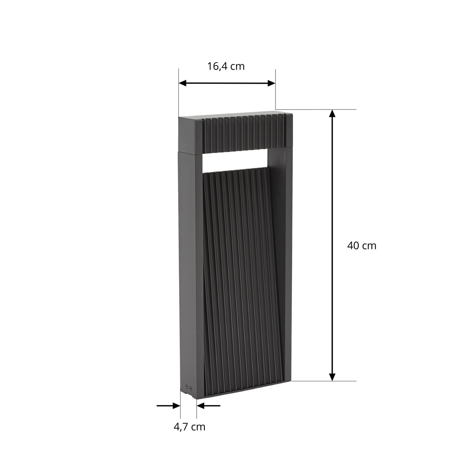 Candeeiro pilar LED Tavion, antracite, IP65, 40 cm - Lucande