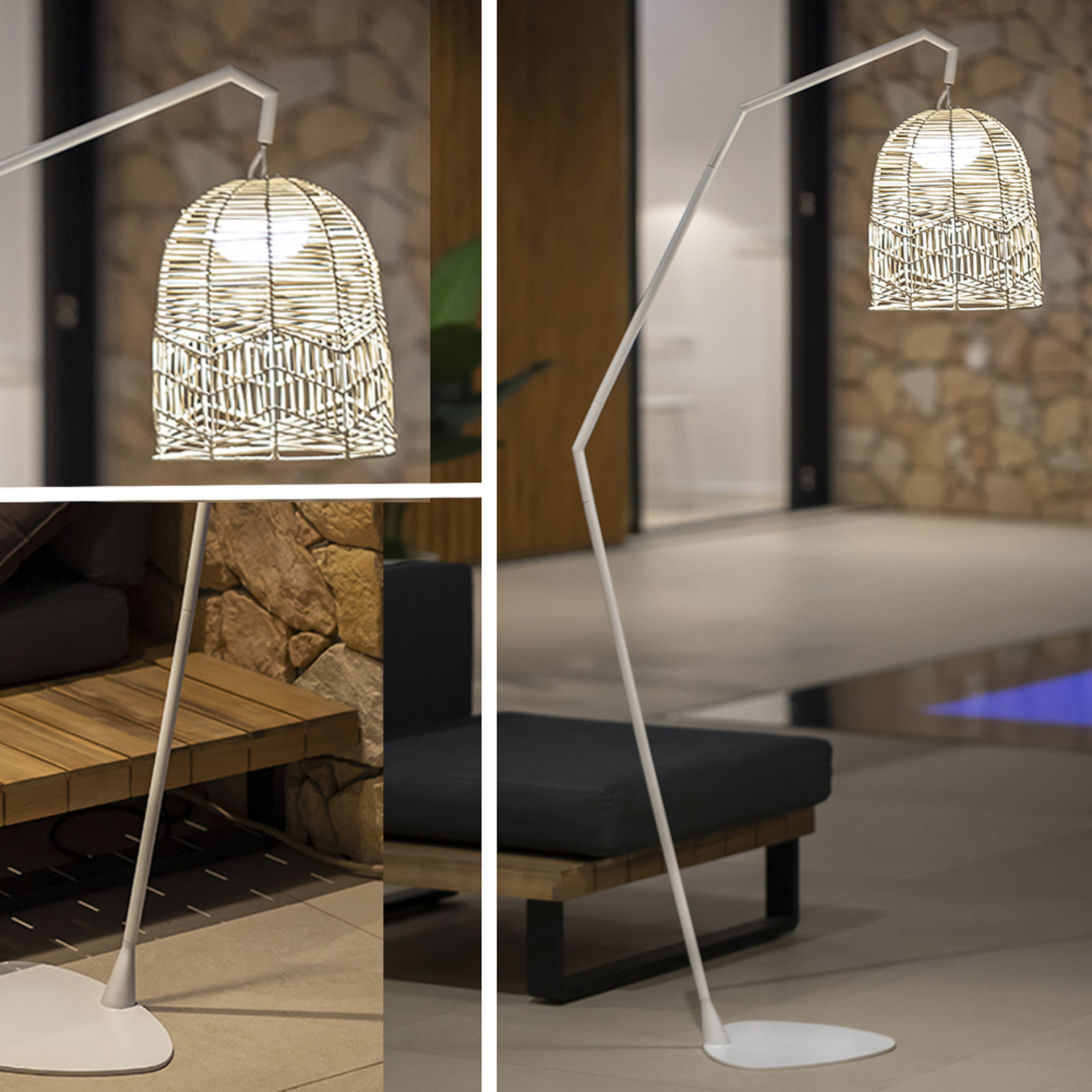 Newgarden Santorini -LED-lattiavalo sisä-/ulko