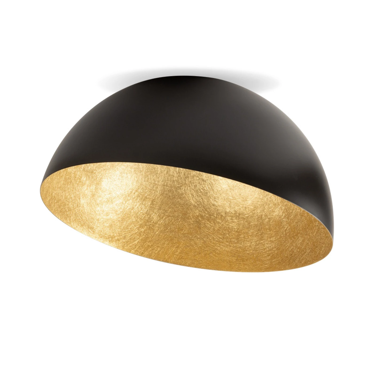 Lampa sufitowa Sfera, Ø 50 cm, czarna/złota