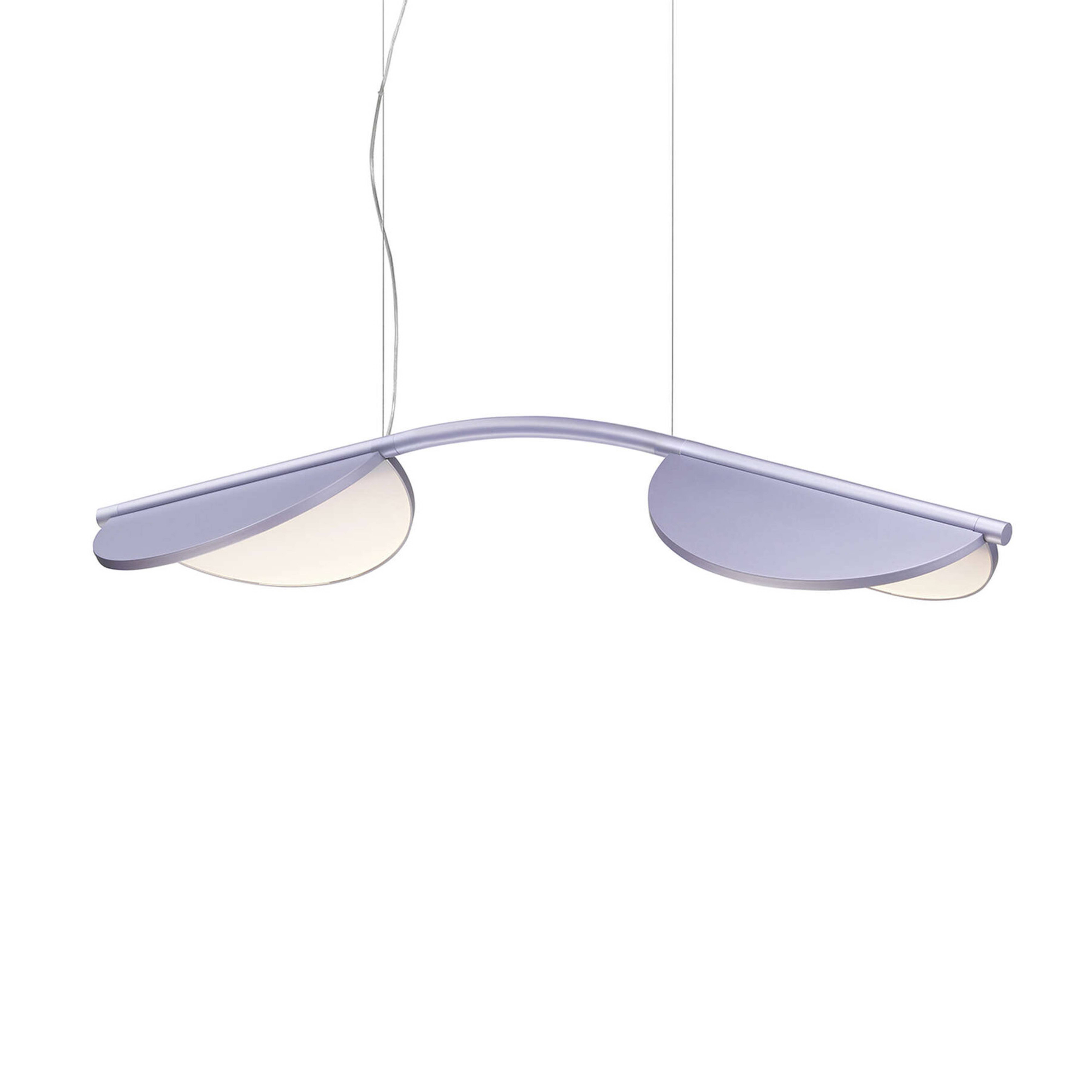 FLOS Candeeiro suspenso LED Almendra Arch, curto, lilás