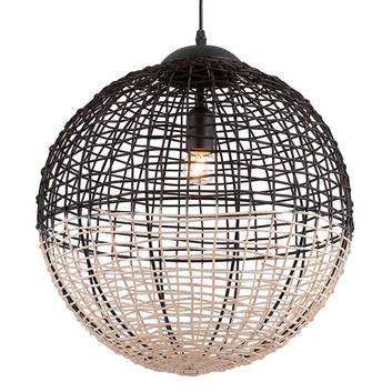 Omicron rattan hanging light, black/beige