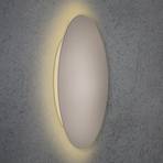 Aplique de pared LED Blad de Escale, color topo, Ø 44 cm