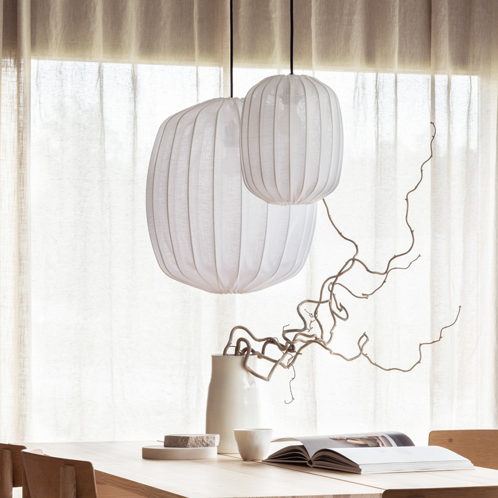 Prisma 45 Schirm Linen White - Watt & Veke