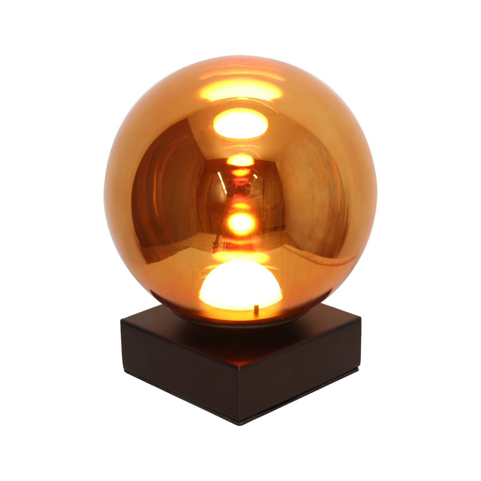 Altaïr amber-coloured LED table lamp Height 18 cm Glass 3,000K