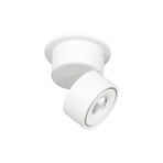 LED ceiling spotlight Fez, white, 1-bulb, metal, swivelling