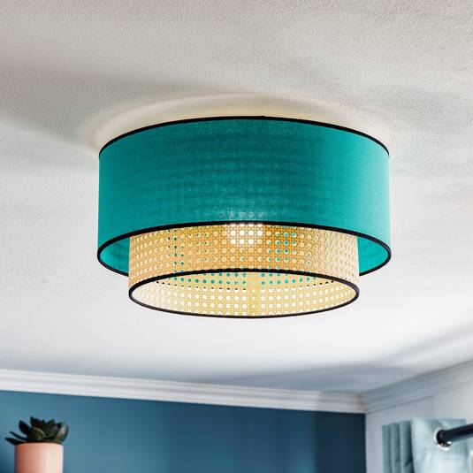 LIGKIN Retro Bamboe Plafondlamp Kooi Weven Boheemse Stijl Kroonluchter Bamboe Lamp Shade Vintage Hanglampen voor Kamer Restaurant Keuken Café