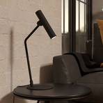 Candeeiro de mesa LED Almudaina, preto, altura 49,5 cm, aço