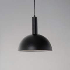 Lampada a sospensione Vitrum cupola M, nera, semicircolare, Ø 30 cm