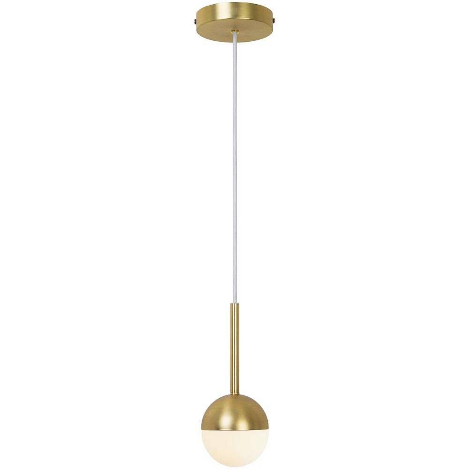 Hängeleuchte Contina aus Metall, messing/weiß