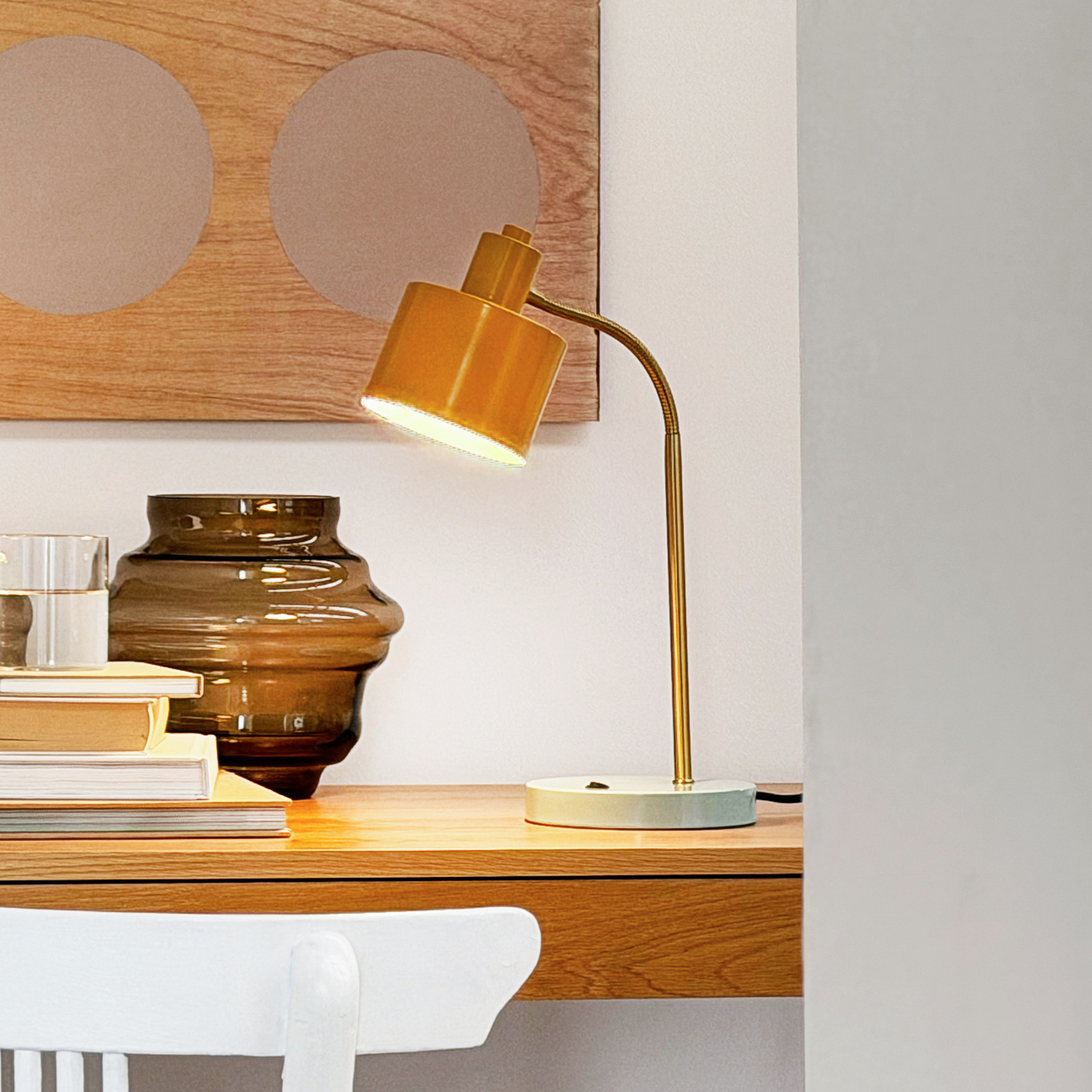 Ocean Flex tafellamp, curry/turkoois, 45 cm - Dyberg Larsen Ocean Flex tafellamp, curry/turkoois, 45 cm - Dyberg Larsen