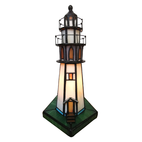 6006 decorative Tiffany-style lighthouse