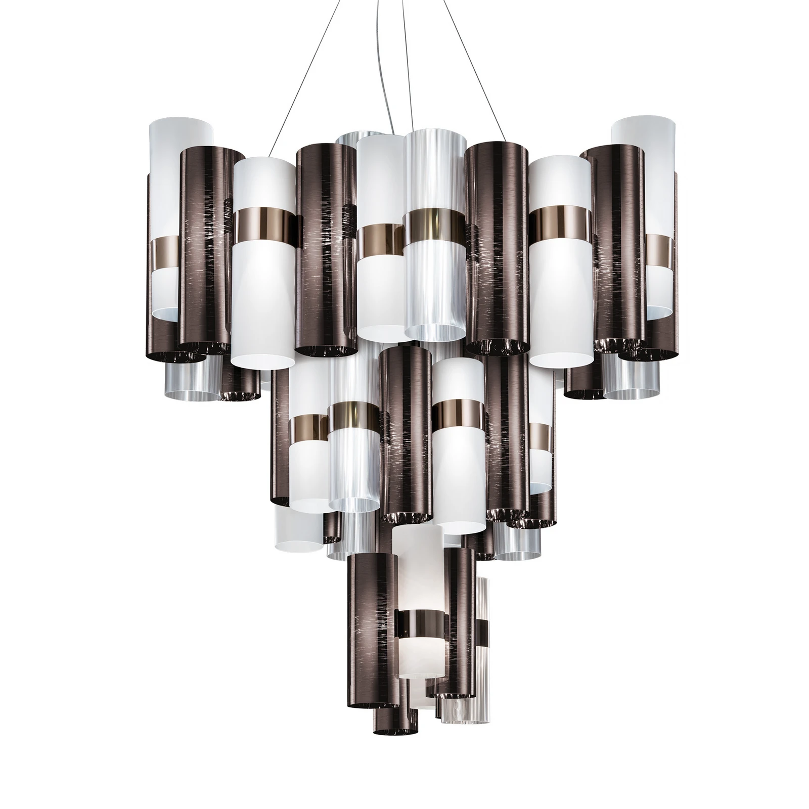 Slamp La Lollo XL LED-Hängelampe, Ø80cm, zinn-weiß
