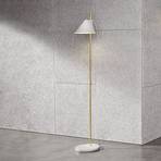 Louis Poulsen Yuh Brass marble floor lamp, white