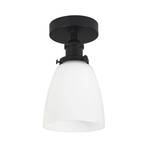 Lampa sufitowa PR Home Kappa, czarny/opal, szkło, Ø 14 cm