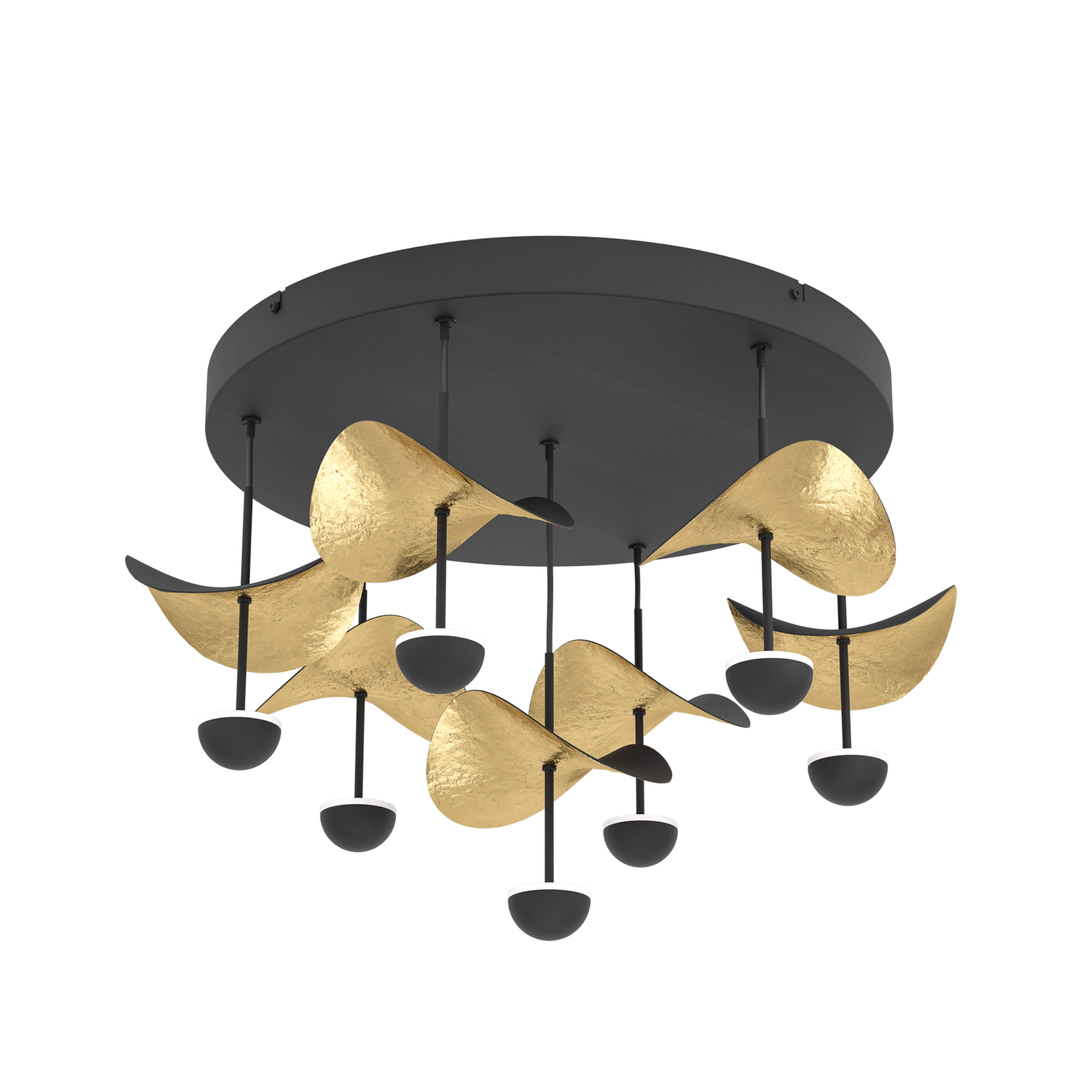 Plafoniera LED Dracera nera/oro Ø 51 cm - Stars of Light