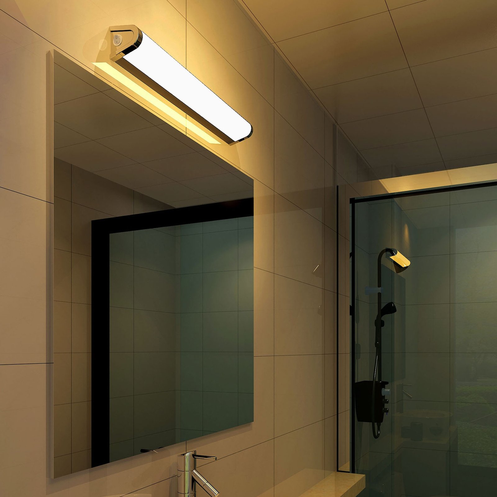 LED-Wandleuchte 511106 für Spiegel, mit Schalter