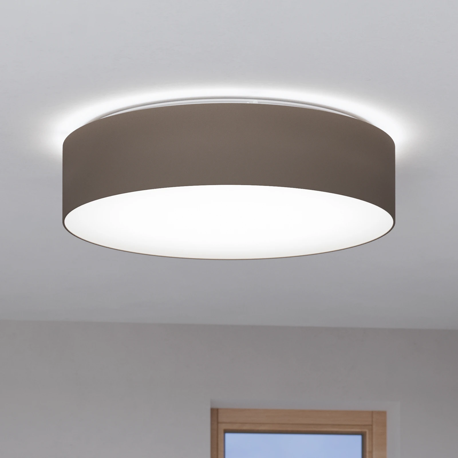 EGLO connect Romao-Z LED-Deckenlampe, Ø57cm, taupe