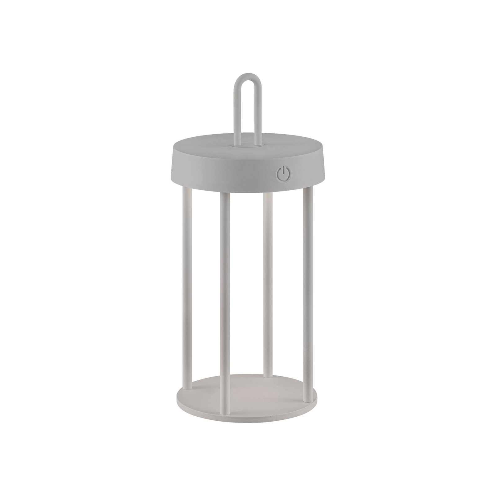 JUST LIGHT. LED-bordlampe Anselm gråbeige 28 cm jern