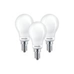 3-pack Bec LED Dimmable 4,5W Crown E14 - Philips